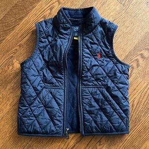 Like new, Ralph Lauren navy quilted vest
